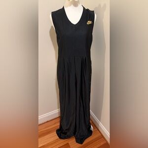 Nike Black Satin Breakaway Jumpsuit Y2K